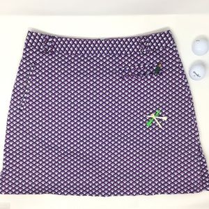 HALEY SPORT GOLF SKIRT SKORT PURPLE PINK SZ 6